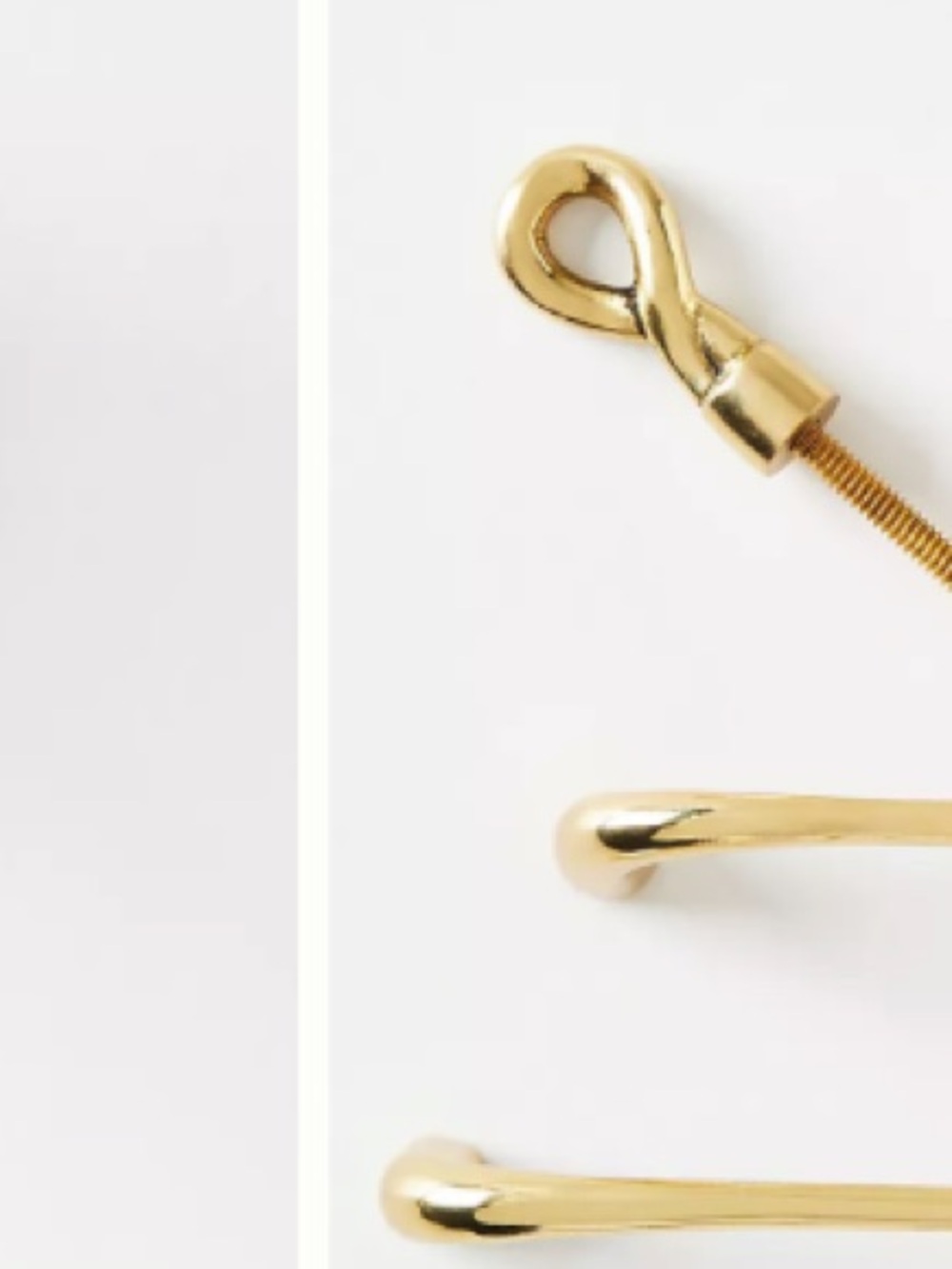 Anthropologie Carina Brass Twist Knobs, Set of 2 NWT sold out - Picture 3 of 8